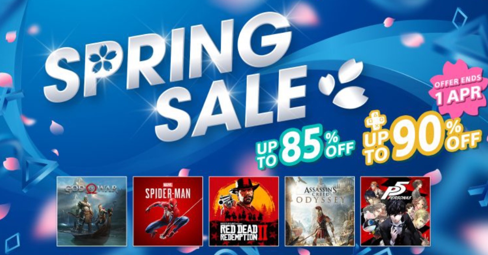 Diskaun sebanyak 8590 untuk permainan terpilih PS4 sempena Spring