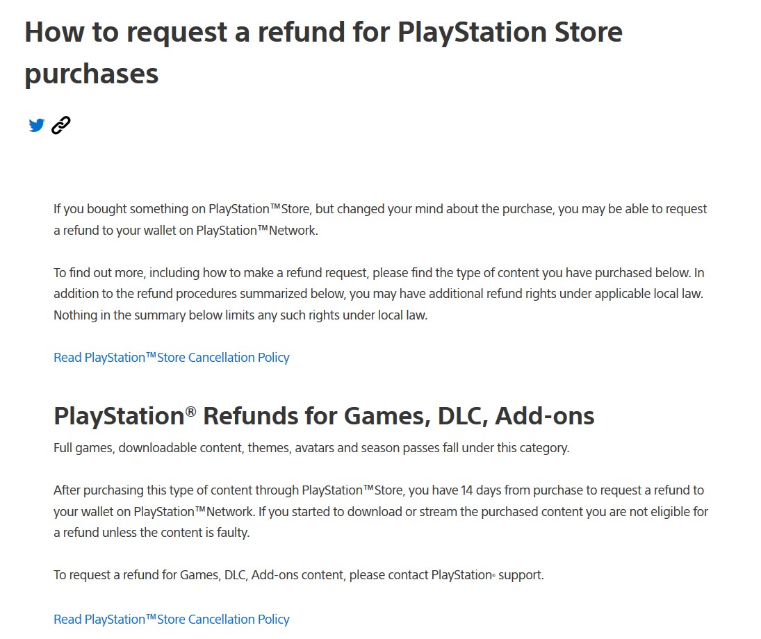 PlayStation Store kini memberi refund pada preorder dan content rosak