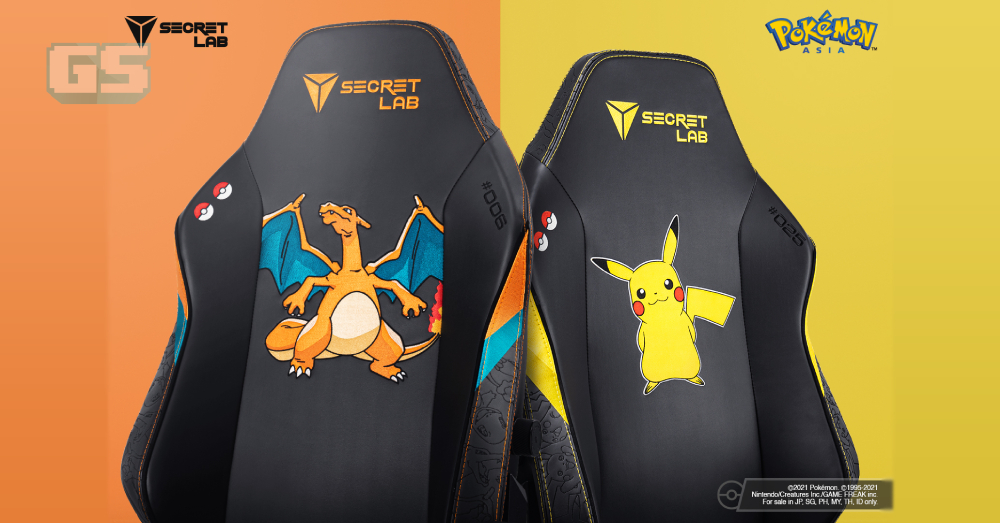 Duduk bersama Pikachu dan Charizard dengan kerusi gaming Secretlab ...